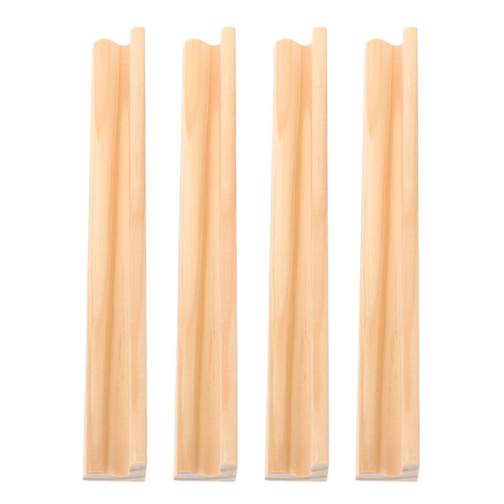 Woodworking Show - 4Pcs Natural Wood Domino Holder Rack