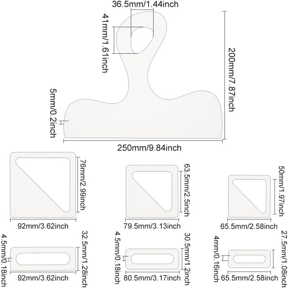 7Pcs Charcuterie Template Acry - Woodworking Company 评论和价格