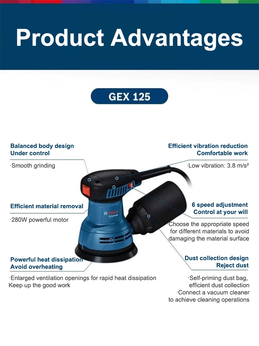 Bosch GEX125 280W Multifunctio - Woodworking Machine 评论和价格