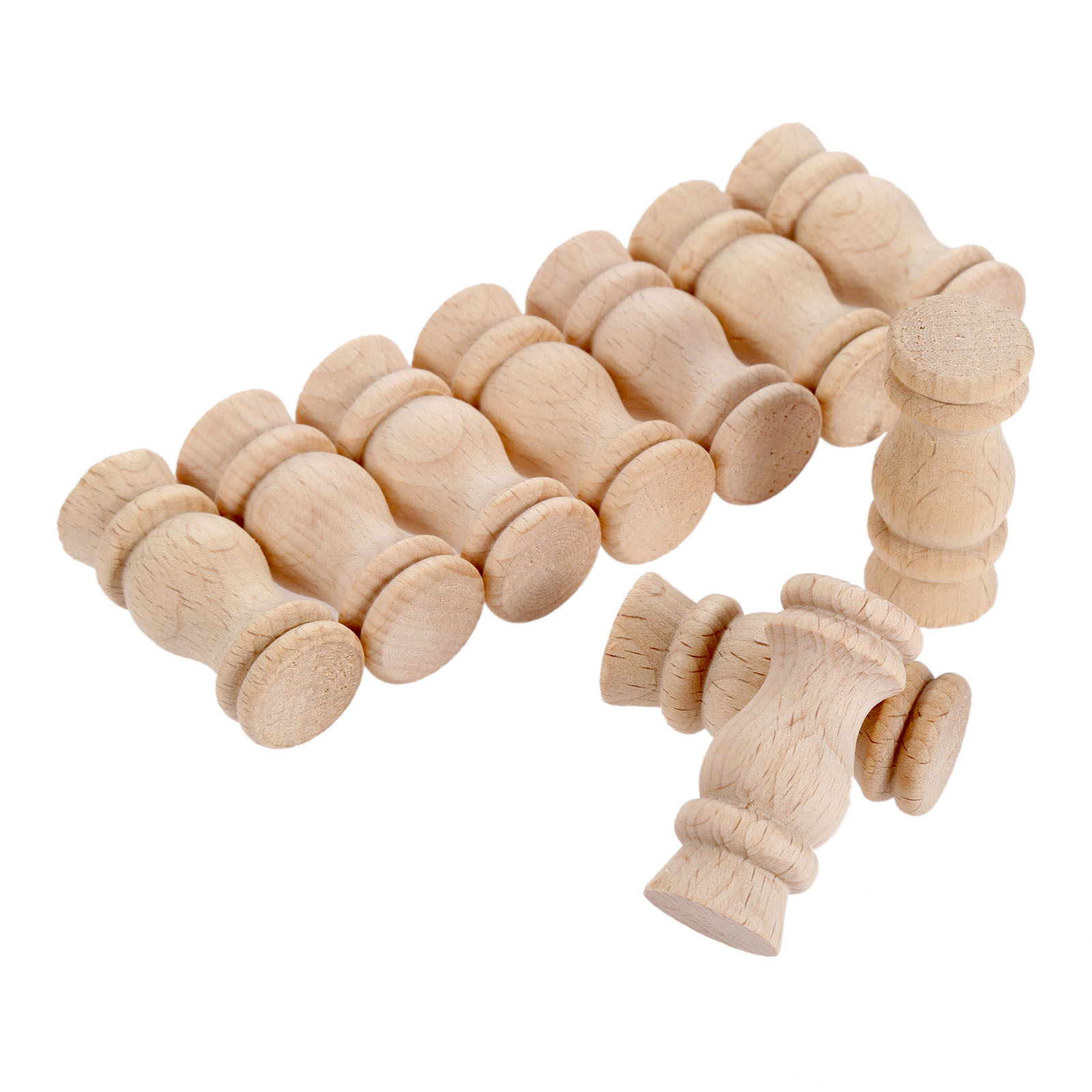 10pcs 4*1.7cm Unpainted Wood C - Woodworking Lathe 评论和价格