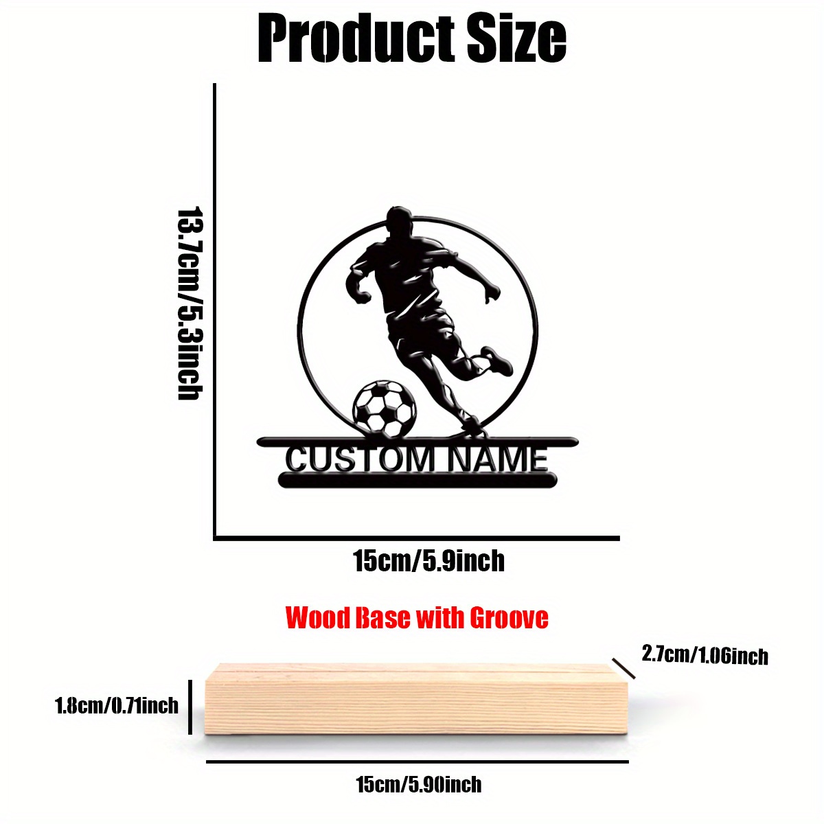 Custom Soccer Player Metal Sta - Woodworking School 评论和价格