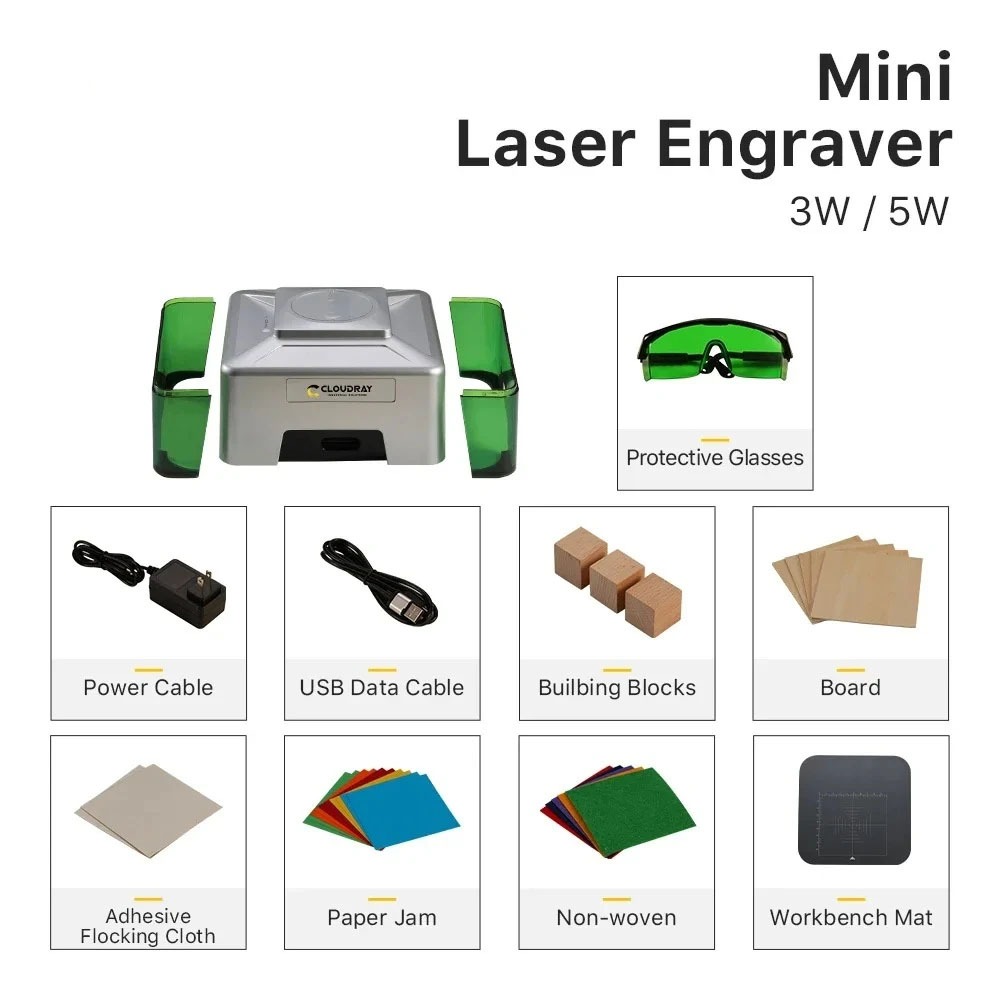 5000mW Mini CNC Laser Engraver - Woodworking Logo 评论和价格