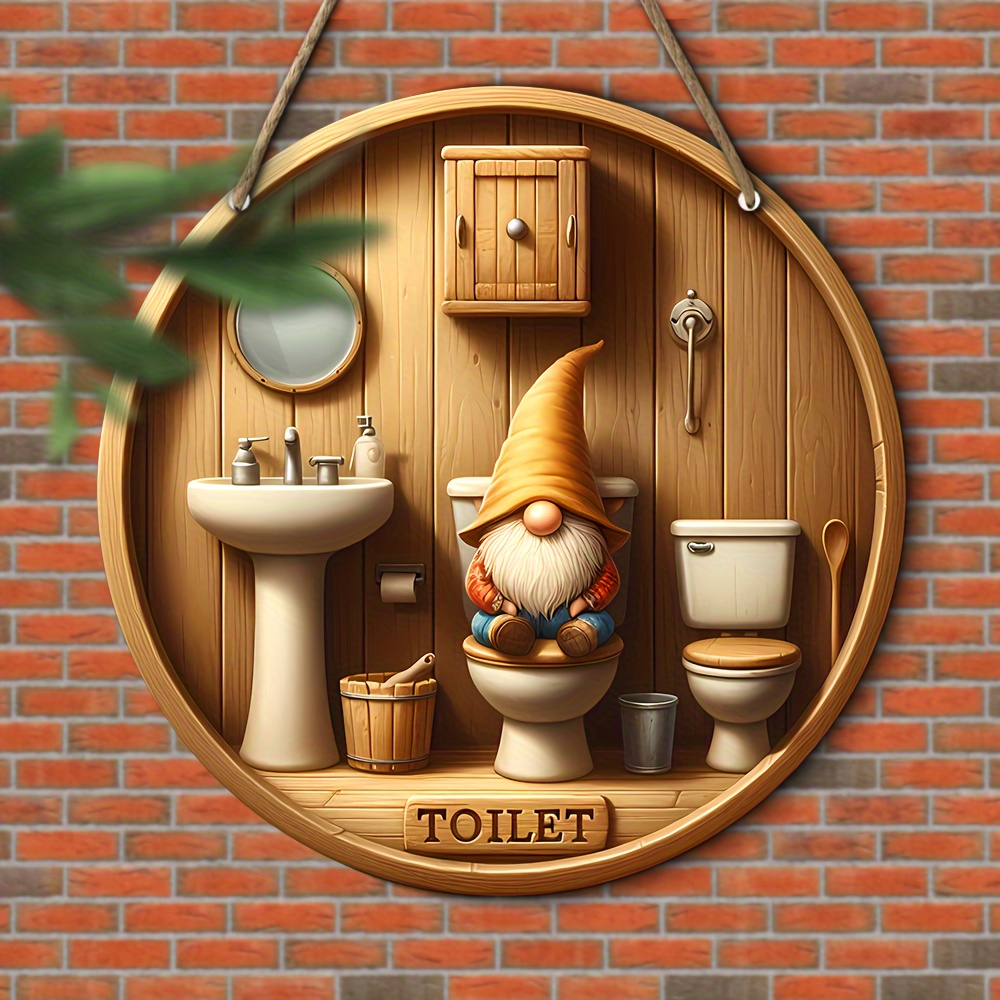 Country gnome toilet logo, woo - Woodworking Logo 评论和价格