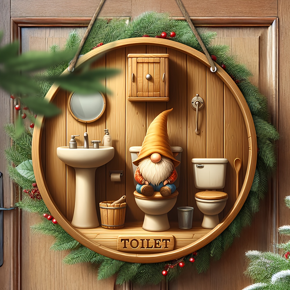 Country gnome toilet logo, woo - Woodworking Logo 评论和价格